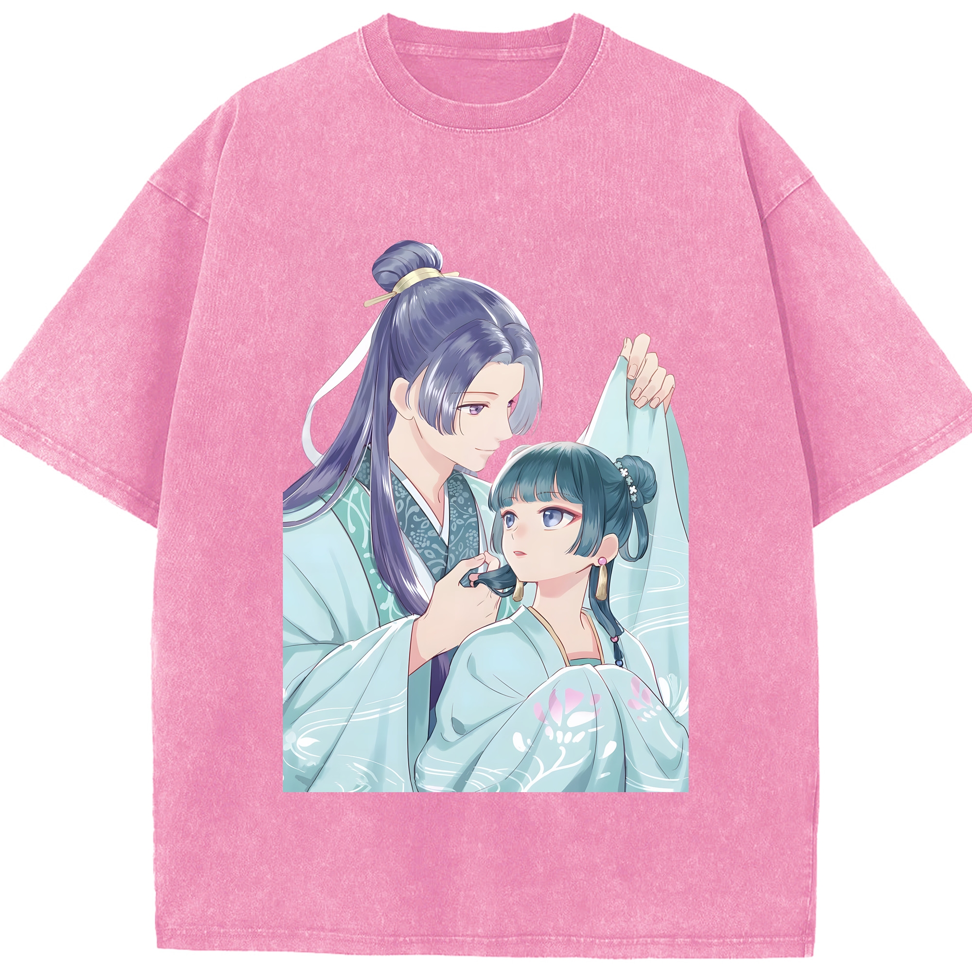 （画像用） 薬屋のひとりごと The Apothecary Diaries 綿100% ヴィンテージ風 半袖Tシャツ（フロントプリント）